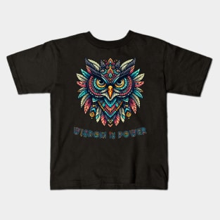 Tribal Owl - Mystic Guardian Kids T-Shirt